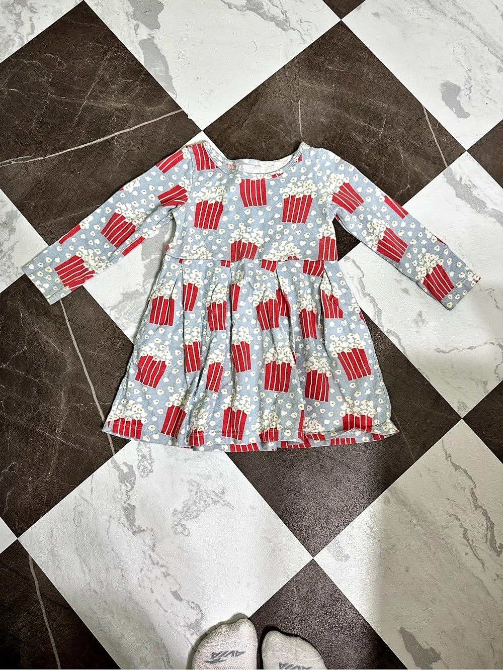 Girls winter water factory popcorn dress